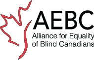Logo for the Alliance for Equality of Blind Canadians.